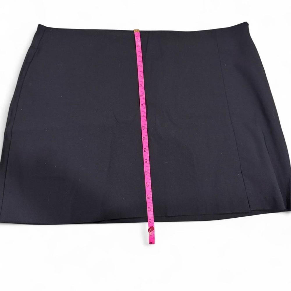 ASOS High Waisted Black Mini Skirt | Size 20 | Side Zip & Slit - Picture 4 of 7